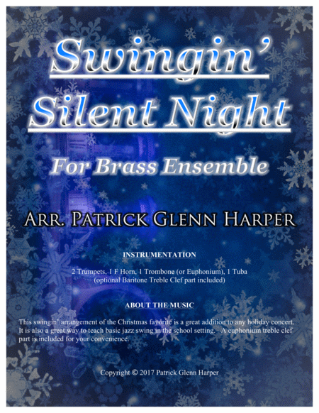 Free Sheet Music Swingin Silent Night For Brass Ensemble