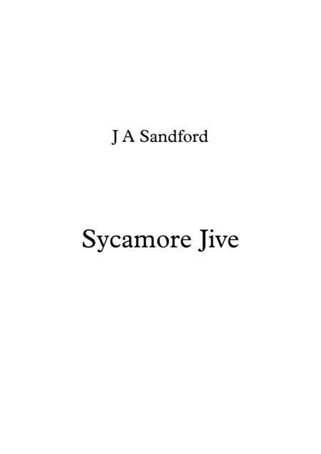 Sycamore Jive Sheet Music