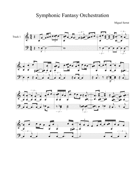 Free Sheet Music Symphonic Fantasy Orchestration