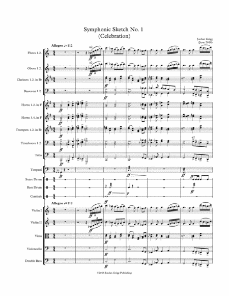 Symphonic Sketch No 1 Celebration Sheet Music