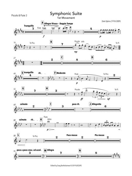 Symphonic Suite Parts Sheet Music