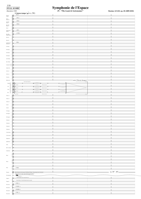 Symphonie De L Espace Symphony Of Space 4 The Learn D Astronomer Score Sheet Music