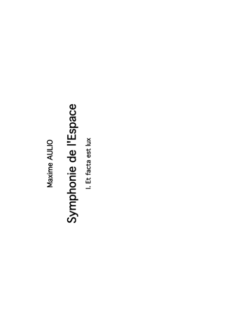 Symphonie De L Espace Symphony Of Space Piano Reduction For Choir Accompaniment Complete Symphony Sheet Music