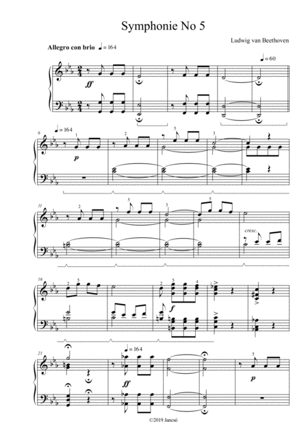 Symphonie No 5 Sheet Music