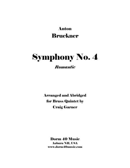 Symphony 4 Romantic Sheet Music