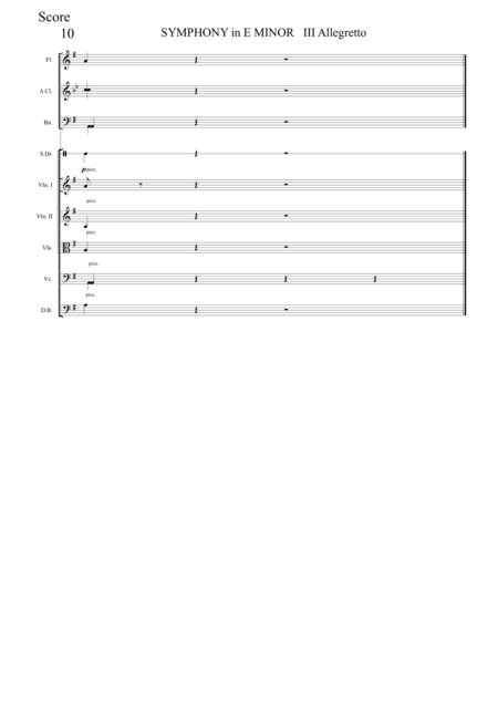 Symphony Ine Minor 3rd Movement Sheet Music