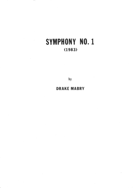 Free Sheet Music Symphony No 1 Complete