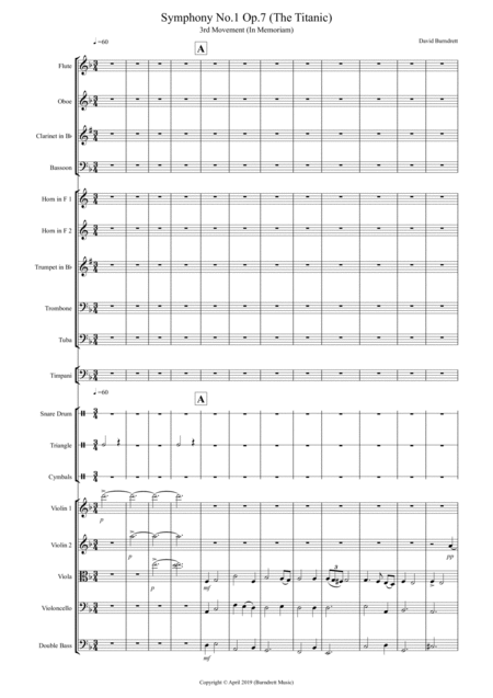 Symphony No 1 The Titanic Movement 3 In Memoriam Sheet Music