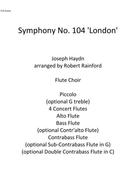 Symphony No 104 London Sheet Music