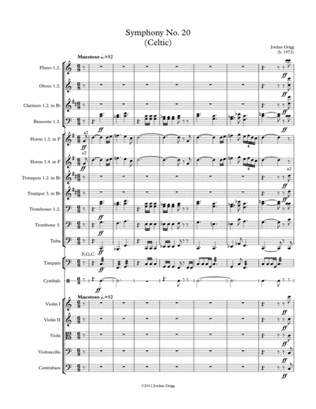 Symphony No 20 Celtic Score And Parts Sheet Music