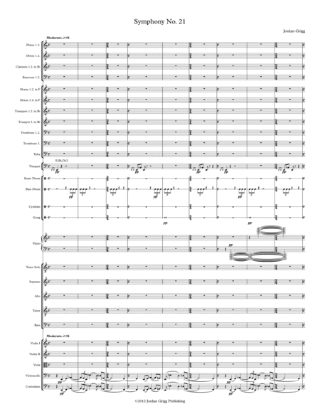 Symphony No 21 Score And Parts Sheet Music