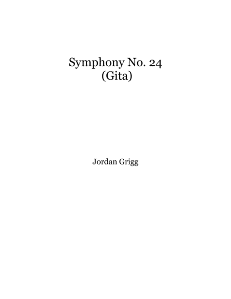 Symphony No 24 Gita Score And Parts Sheet Music