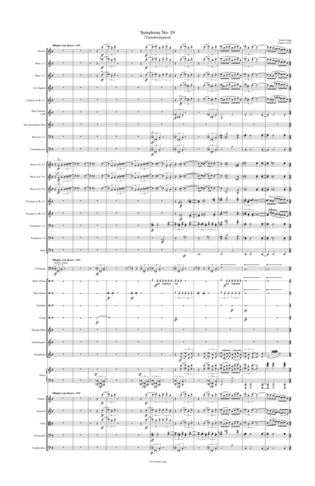 Free Sheet Music Symphony No 29 Transformation Score And Parts