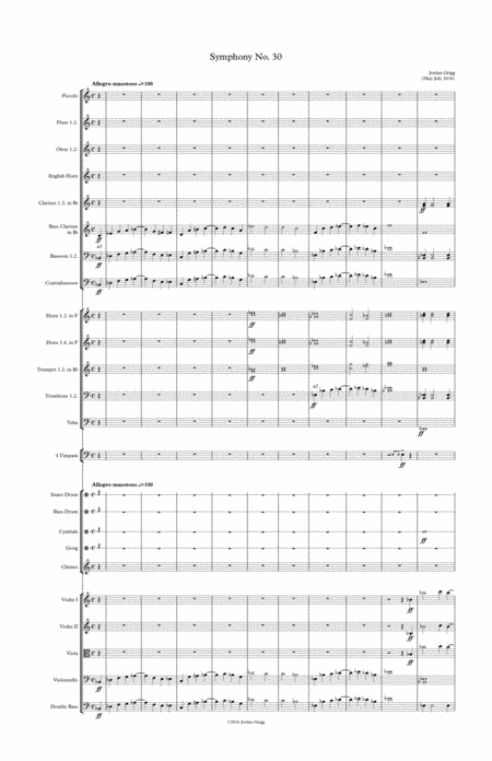 Symphony No 30 Score And Parts Sheet Music