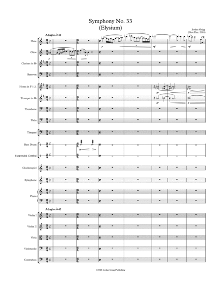 Symphony No 33 Elysium Sheet Music