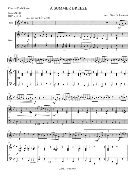 Symphony No 4 1st Movement For Brass Quintet With Optional Percussion Sheet Music