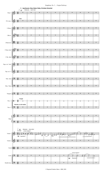 Symphony No 5 Utopia Parkway 2003 5th Movement Apotheosis Sheet Music