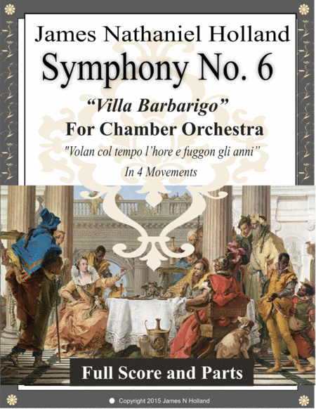 Symphony No 6 Villa Barbarigo In 4 Movements For Chamber Orchestra Sheet Music