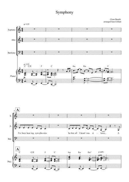 Symphony Sab Choir And Piano Sheet Music