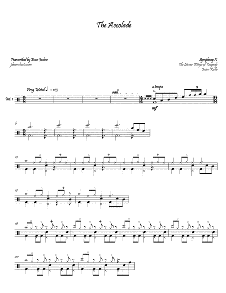 Free Sheet Music Symphony X The Accolade