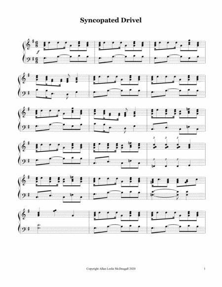 Free Sheet Music Syncopated Drivel