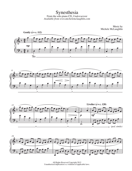 Synesthesia Sheet Music