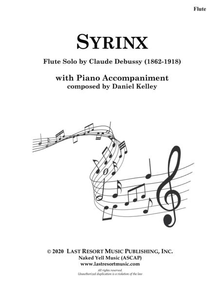 Syrinx By Claude Debussy Arranged For Flute Piano 40004 Sheet Music