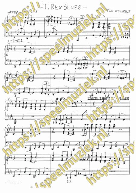 Free Sheet Music T Rex Blues