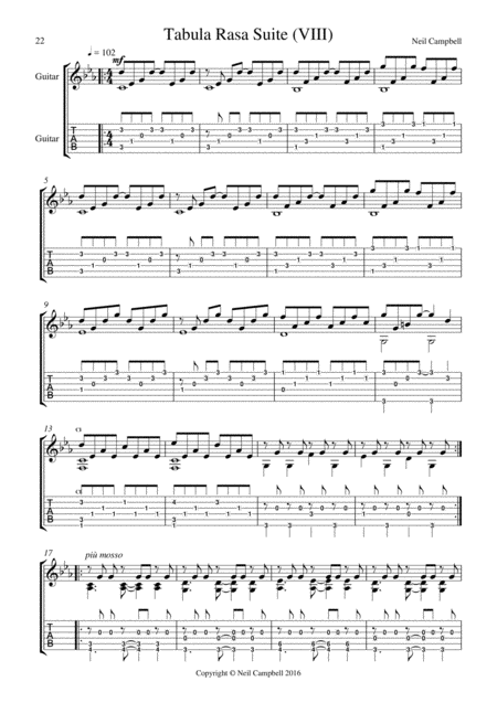 Free Sheet Music Tabula Rasa Viii