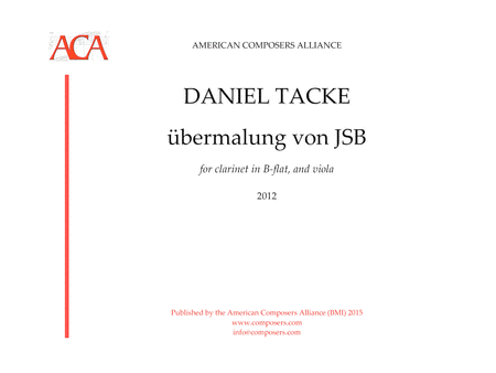 Tacke Bermalung Von Jsb Sheet Music