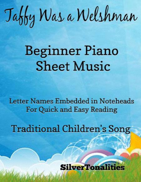 Free Sheet Music Taffy Was A Welshman Beginner Piano Sheet Music