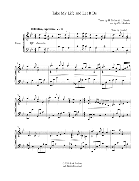 Take My Life And Let It Be Sheet Music