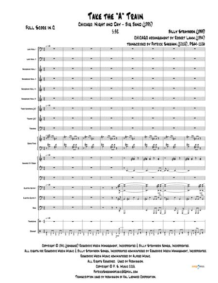 Free Sheet Music Take The A Train Chicago Full Score Set Of Parts