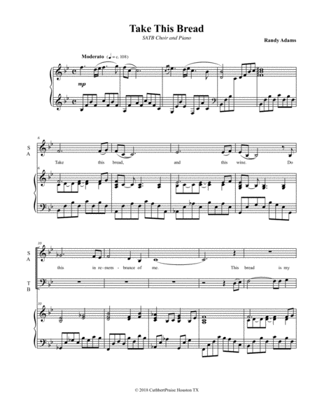 Take This Bread Sheet Music