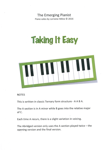 Taking It Easy Sheet Music