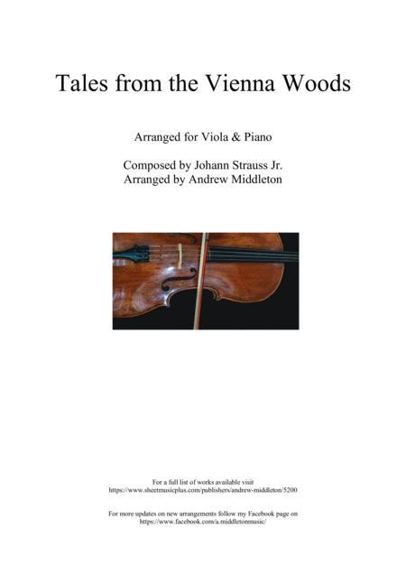 Tales From The Vienna Wood Arrange For Viola And Piano Sheet Music