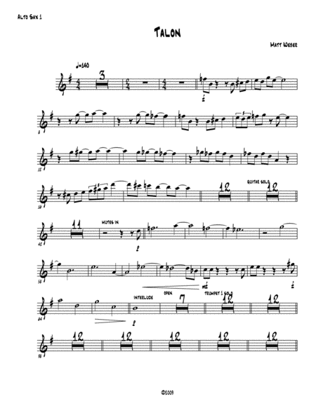 Free Sheet Music Talon Individual Parts