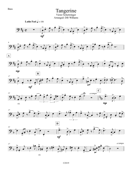 Tangerine Strings Bass Sheet Music