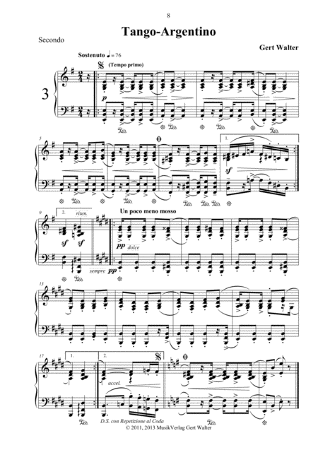 Free Sheet Music Tango Argentino