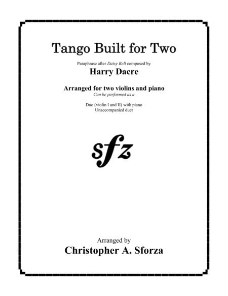 Tango Built For Two For Two Violins And Piano Sheet Music