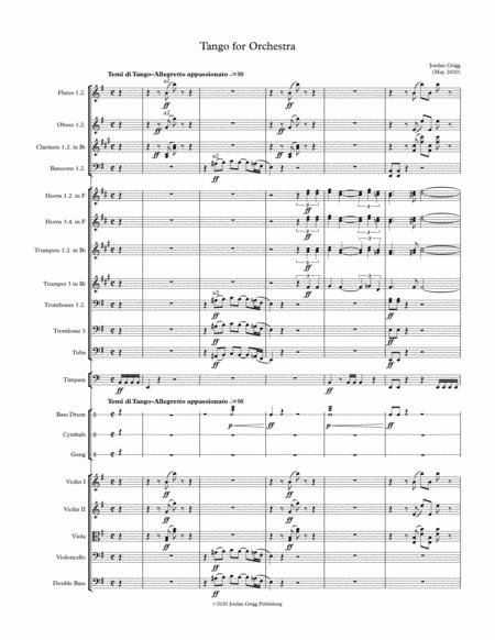 Free Sheet Music Tango For Orchestra