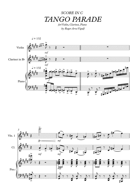 Free Sheet Music Tango Parade