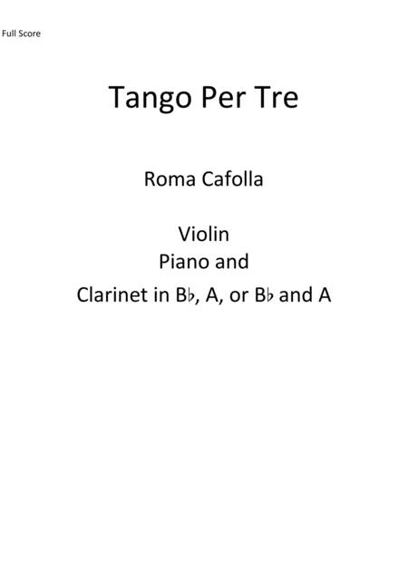 Free Sheet Music Tango Per Tre