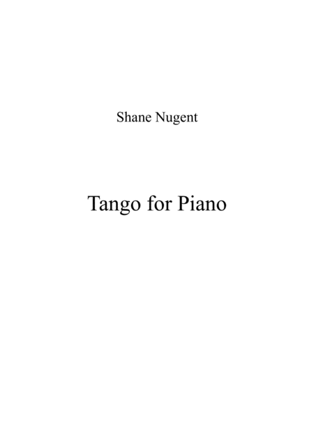 Tango Sheet Music