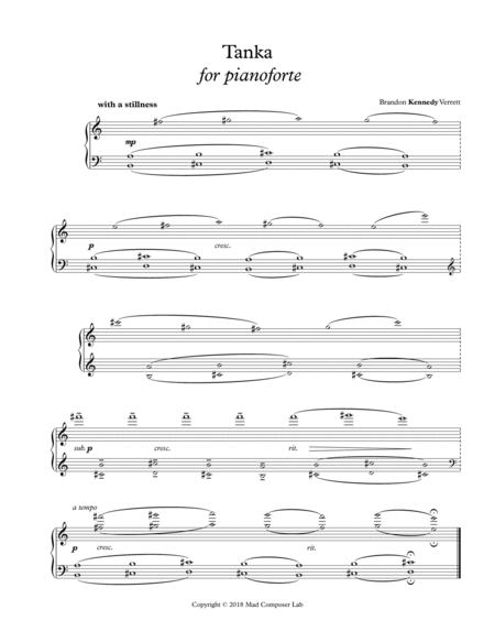 Free Sheet Music Tanka For Pianoforte