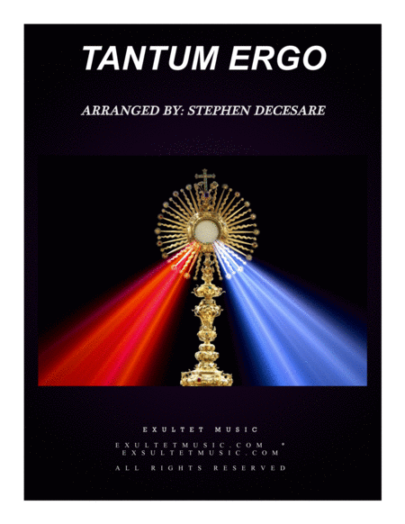 Free Sheet Music Tantum Ergo For Three Voices