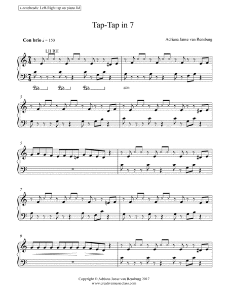 Free Sheet Music Tap Tap In 7