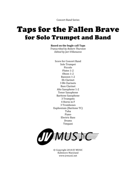 Taps For The Fallen Brave For Solo Trumpet And Band Sheet Music