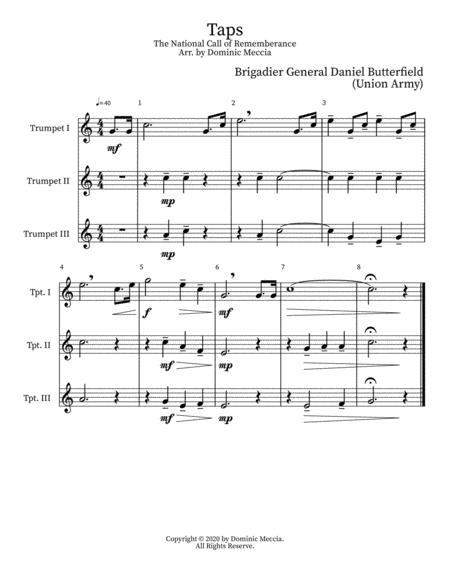 Taps Trumpet Trio Sheet Music