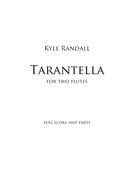 Tarantella For Two Flutes Sheet Music